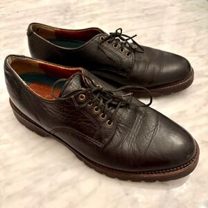 H.S. Trask Bison Leather Gallatin Oxford Shoes Men's 8M Black Made in USA